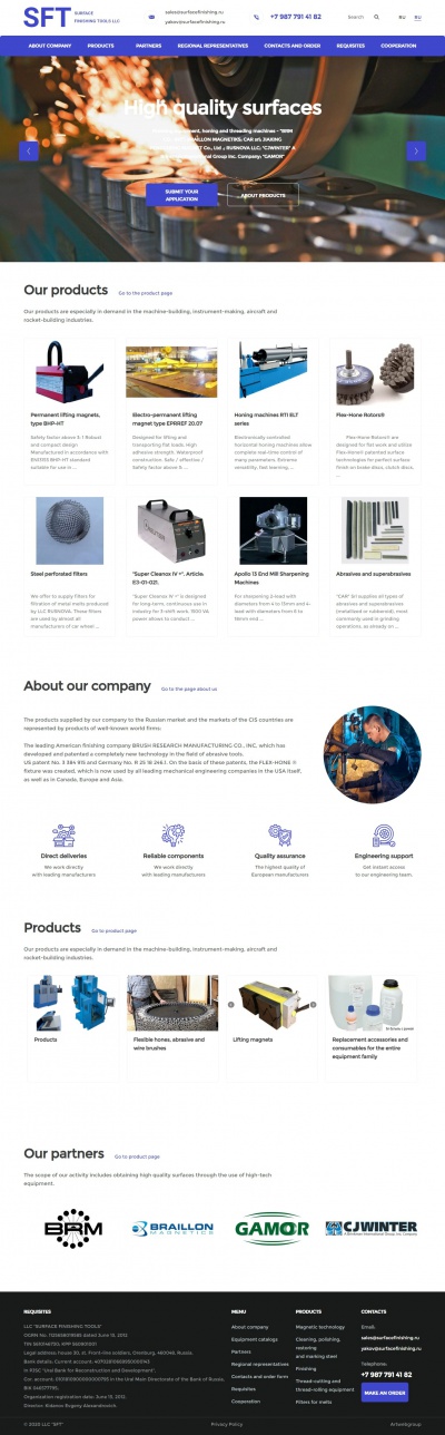 Sale of grinding equipment